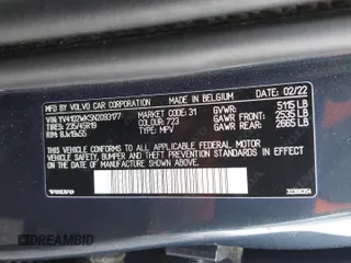 2022 Volvo V60 with VIN YV4102WK5N2093177, listed as a Copart auction lot 57644385 with 66,550 mi miles and Salvage title. Bid and sale history available at DreamBid. Image 13.