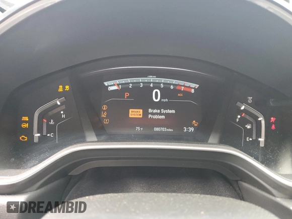 2018 Honda CR-V EX-L z VIN 2HKRW2H84JH605428, wystawiony jako Copart lot #57362805 z przebiegiem 80 703 mil mil oraz Szkoda całkowita • Salvage title. Historia ofert i sprzedaży dostępna na DreamBid. Obrazek 9.