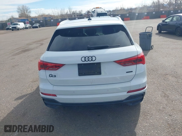 2020 Audi Q3 S line Premium with VIN WA1DECF35L1073234, listed as a IAAI auction lot 41807959 with 35,138 mi miles. Bid and sale history available at carsss.com. Image 16.