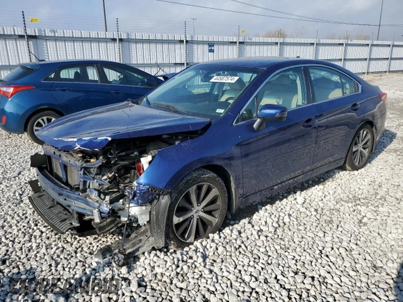 2017 Subaru Legacy Limited with VIN 4S3BNEN6XH3060480, listed as a Copart auction lot 44587574 with 59,318 mi miles and Salvage Title. Bid and sale history available at carsss.com. Image 1.