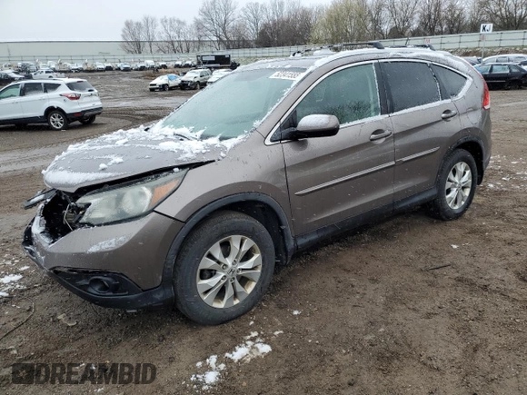 2012 Honda CR-V EX-L with VIN 5J6RM4H79CL063633, listed as a Copart auction lot 52341555 with 257,628 mi miles and Clean Title. Bid and sale history available at carsss.com. Image 1.