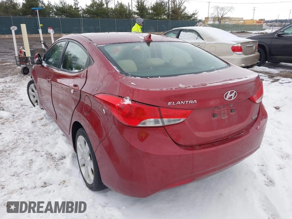 2013 Hyundai Elantra Limited with VIN 5NPDH4AE2DH220146, listed as a IAAI auction lot 41329053 with 123,652 mi miles and . Bid and sale history available at DreamBid. Image 3.