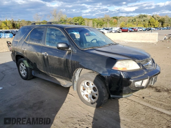 2001 Acura MDX Touring Pkg with VIN 2HNYD18641H002251, listed as a Copart auction lot 75294554 with 159,425 mi miles and Clean Title. Bid and sale history available at carsss.com. Image 4.