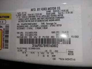 2017 Ford Fusion S with VIN 3FA6P0G78HR160802, listed as a IAAI auction lot 41679436 with 78,143 mi miles. Bid and sale history available at carsss.com. Image 9.