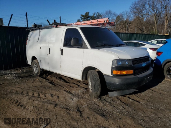 2018 Chevrolet Express Cargo Van with VIN 1GCWGAFG1J1176566, listed as a Copart auction lot 43600135 with 195,553 mi miles and Clean Title. Bid and sale history available at carsss.com. Image 4.