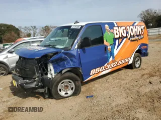 2017 Chevrolet Express Cargo Van with VIN 1GCWGAFF2H1246478, listed as a Copart auction lot 41787405 with 153,907 mi miles and Salvage Title. Bid and sale history available at carsss.com. Image 1.