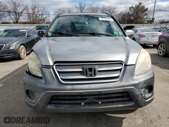 2005 Honda CR-V EX with VIN JHLRD78855C059858, listed as a Copart auction lot 48187525 with 238,899 mi miles and Salvage Title. Bid and sale history available at carsss.com. Image 5.