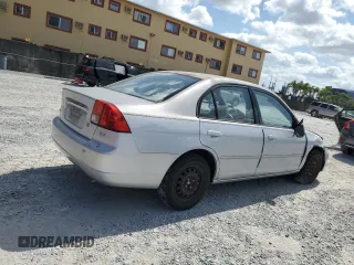 2003 Honda Civic LX with VIN 2HGES16563H568571, listed as a Copart auction lot 53802225 with 0 mi miles and Salvage Title. Bid and sale history available at carsss.com. Image 3.
