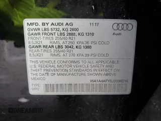 2018 Audi SQ5 Premium Plus with VIN WA1A4AFY0J2098216, listed as a Copart auction lot 51594094 with 78,398 mi miles and Salvage Title. Bid and sale history available at DreamBid. Image 13.