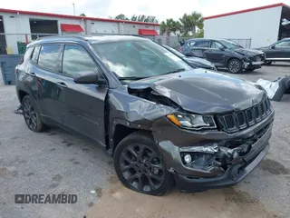 2021 Jeep Compass 80th Anniversary with VIN 3C4NJCEB6MT581320, listed as a IAAI auction lot 41946150 with 16,144 mi miles and . Bid and sale history available at carsss.com. Image 1.