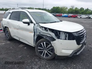2024 Nissan Pathfinder Platinum with VIN 5N1DR3DK0RC264301, listed as a IAAI auction lot 42513789 with 20,713 mi miles and . Bid and sale history available at DreamBid. Image 1.