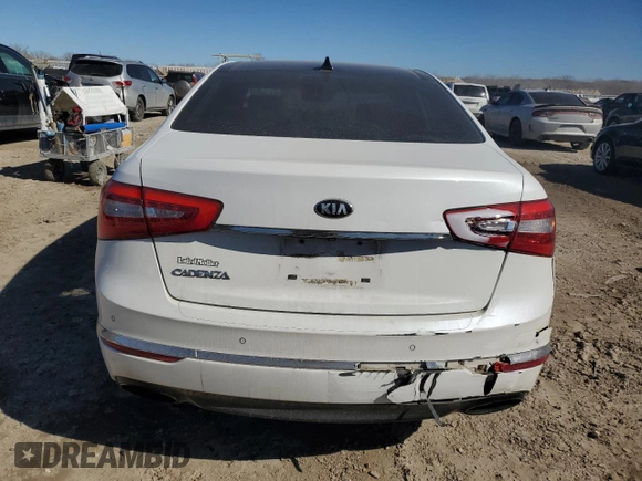 2014 Kia Cadenza Premium with VIN KNALN4D7XE5152520, listed as a Copart auction lot 47031785 with 142,386 mi miles and Salvage Title. Bid and sale history available at carsss.com. Image 6.