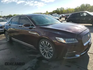 2017 Lincoln Continental Reserve with VIN 1LN6L9NC6H5605613, listed as a Copart auction lot 72580414 with 60,153 mi miles and Salvage Title. Bid and sale history available at carsss.com. Image 4.