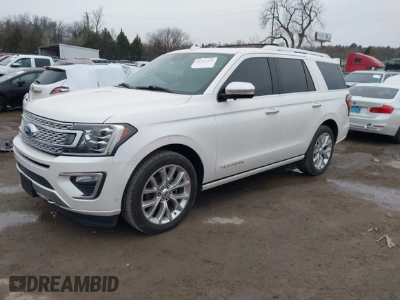 2018 Ford Expedition Platinum with VIN 1FMJU1MT8JEA07636, listed as a IAAI auction lot 41437297 with 100,730 mi miles. Bid and sale history available at carsss.com. Image 2.