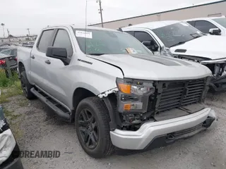 2022 Chevrolet Silverado 1500 Custom with VIN 1GCPABEK5NZ509697, listed as a IAAI auction lot 41844929 with 14,610 mi miles and . Bid and sale history available at DreamBid. Image 1.