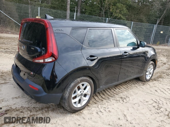 2021 Kia Soul S with VIN KNDJ23AU5M7124490, listed as a Copart auction lot 43942885 with 86,240 mi miles and Salvage Title. Bid and sale history available at DreamBid. Image 3.