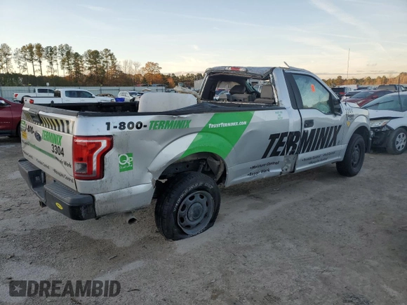 2016 Ford F-150 XL with VIN 1FTNF1CF9GKD66841, listed as a Copart auction lot 84487704 with 0 mi miles and Salvage Title. Bid and sale history available at carsss.com. Image 3.