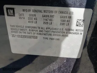 2014 Chevrolet Impala LTZ with VIN 2G1155S35E9307650, listed as a IAAI auction lot 41245010 with 173,842 mi miles. Bid and sale history available at carsss.com. Image 9.