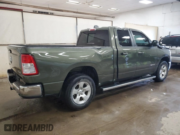 2021 Ram 1500 Big Horn with VIN 1C6SRFBT3MN696054, listed as a Copart auction lot 73539964 with 53,278 mi miles and Non Repairable. Bid and sale history available at carsss.com. Image 3.