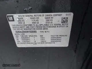 2017 Chevrolet Equinox LT with VIN 2GNALCEK0H1566965, listed as a IAAI auction lot 41542405 with 138,559 mi miles. Bid and sale history available at carsss.com. Image 9.