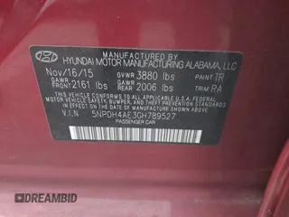 2016 Hyundai Elantra SE with VIN 5NPDH4AE3GH789527, listed as a IAAI auction lot 42441097 with 197,608 mi miles and . Bid and sale history available at DreamBid. Image 9.