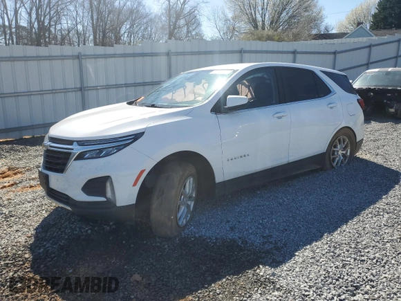 2022 Chevrolet Equinox LT with VIN 3GNAXTEV0NL135275, listed as a Copart auction lot 48739445 with 58,675 mi miles and Salvage Title. Bid and sale history available at carsss.com. Image 1.