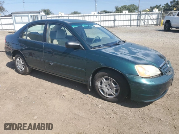 2001 Honda Civic LX with VIN JHMES16541S010074, listed as a Copart auction lot 73239894 with 173,988 mi miles and Salvage Title. Bid and sale history available at carsss.com. Image 4.