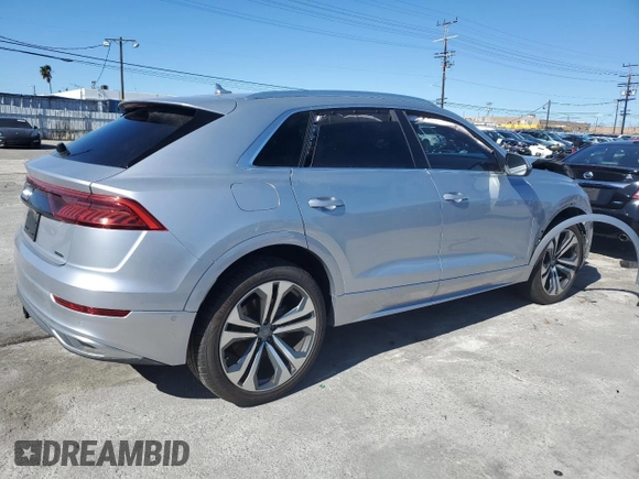 2019 Audi Q8 Prestige with VIN WA1CVAF1XKD026566, listed as a Copart auction lot 48567395 with 49,038 mi miles and Salvage title. Bid and sale history available at DreamBid. Image 3.