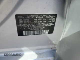 2013 Hyundai Elantra Limited with VIN KMHDH4AE3DU503348, listed as a Copart auction lot 54645915 with 49,372 mi miles and Salvage Title. Bid and sale history available at DreamBid. Image 12.
