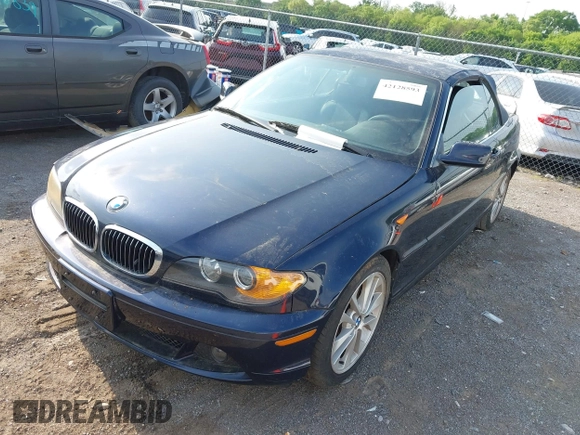 2001 BMW 3 Series 330Ci with VIN WBABS534X1EV86724, listed as a IAAI auction lot 42128593 with 153,296 mi miles. Bid and sale history available at carsss.com. Image 2.