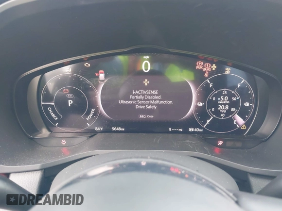 2025 Mazda CX-70 Premium Plus with VIN JM3KJEHA3S1126454, listed as a IAAI auction lot 42427454 with 5,648 mi miles and . Bid and sale history available at DreamBid. Image 7.