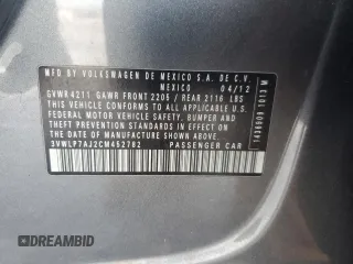 2012 Volkswagen Jetta SEL с VIN 3VWLP7AJ2CM452782, выставлен на аукционе Copart как лот 41502725 с пробегом 153 132 миль миль и Списание • Salvage title. История ставок и продаж доступна на DreamBid. Изображение 14.