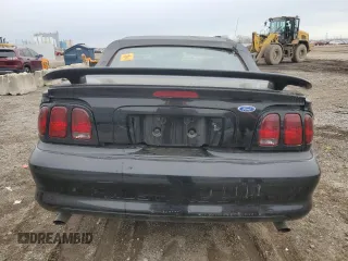 1996 Ford Mustang GT with VIN 1FALP45X6TF145802, listed as a Copart auction lot 50532085 with 76,908 mi miles and Salvage Title. Bid and sale history available at carsss.com. Image 6.