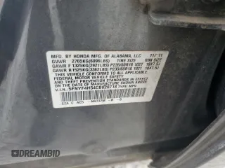2012 Honda Pilot EX-L with VIN 5FNYF4H54CB020718, listed as a Copart auction lot 56479085 with 188,355 mi miles and Salvage title. Bid and sale history available at DreamBid. Image 13.