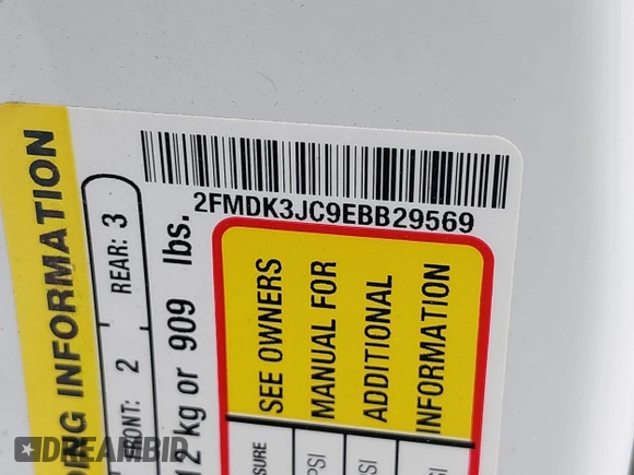 2014 Ford Edge SEL with VIN 2FMDK3JC9EBB29569, listed as a IAAI auction lot 41904845 with 105,975 mi miles. Bid and sale history available at carsss.com. Image 9.