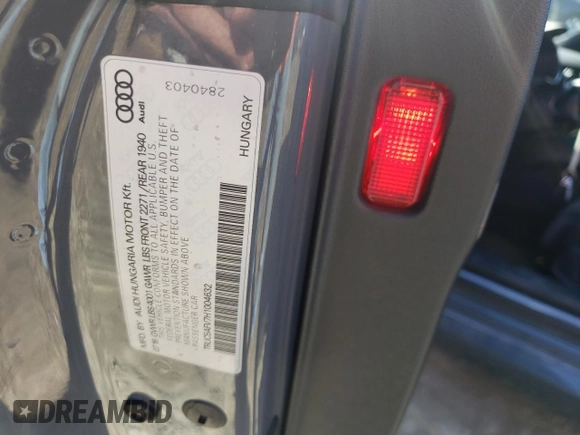 2017 Audi TT with VIN TRUC5AFV7H1004632, listed as a Copart auction lot 48403073 with 13,348 mi miles and . Bid and sale history available at DreamBid. Image 13.