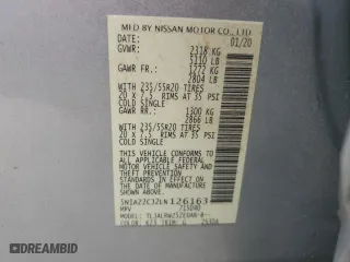 2020 Nissan Murano SL with VIN 5N1AZ2CJ2LN126163, listed as a Copart auction lot 53400585 with 58,449 mi miles and Salvage Title. Bid and sale history available at carsss.com. Image 15.