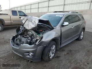 2012 Chevrolet Equinox LTZ with VIN 2GNFLFE51C6295573, listed as a Copart auction lot 46950795 with 106,742 mi miles and Salvage Title. Bid and sale history available at carsss.com. Image 1.