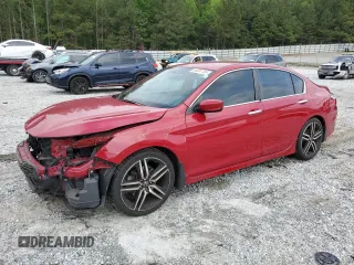 2016 Honda Accord Sport z VIN 1HGCR2F5XGA064568, wystawiony jako Copart lot #54691155 z przebiegiem 131 776 mil mil oraz Szkoda całkowita • Salvage title. Historia ofert i sprzedaży dostępna na DreamBid. Obrazek 1.