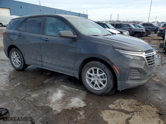 2022 Chevrolet Equinox LS with VIN 2GNAXHEV5N6143423, listed as a Copart auction lot 46485435 with 14,870 mi miles and Non Repairable. Bid and sale history available at carsss.com. Image 4.