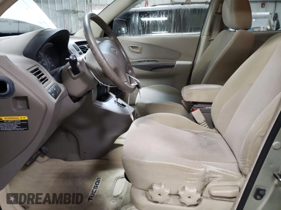 2007 Hyundai Tucson SE with VIN KM8JN12D77U589932, listed as a Copart auction lot 76968704 with 76,996 mi miles and Salvage Title. Bid and sale history available at carsss.com. Image 7.