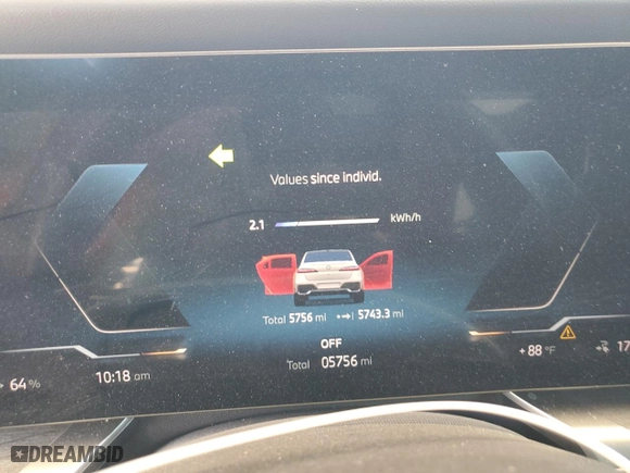 2024 BMW i7 eDrive50 with VIN WBY43EJ06RCR45999, listed as a Copart auction lot 77538844 with 5,756 mi miles and Salvage Title. Bid and sale history available at carsss.com. Image 9.
