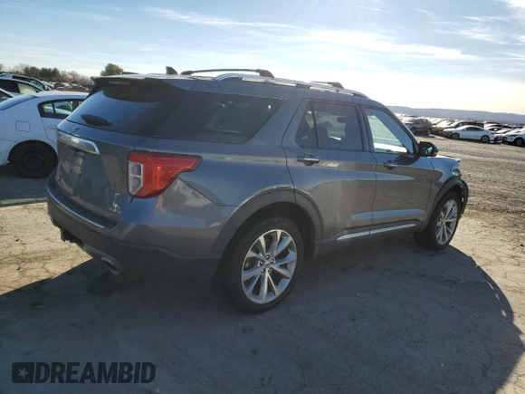 2022 Ford Explorer Platinum with VIN 1FM5K8HW9NNA06098, listed as a Copart auction lot 80473154 with 163,613 mi miles and Salvage Title. Bid and sale history available at carsss.com. Image 3.