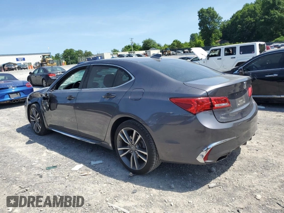 2020 Acura TLX w/Technology Pkg with VIN 19UUB2F49LA005036, listed as a Copart auction lot 56857254 with 24,332 mi miles and Salvage Title. Bid and sale history available at carsss.com. Image 2.