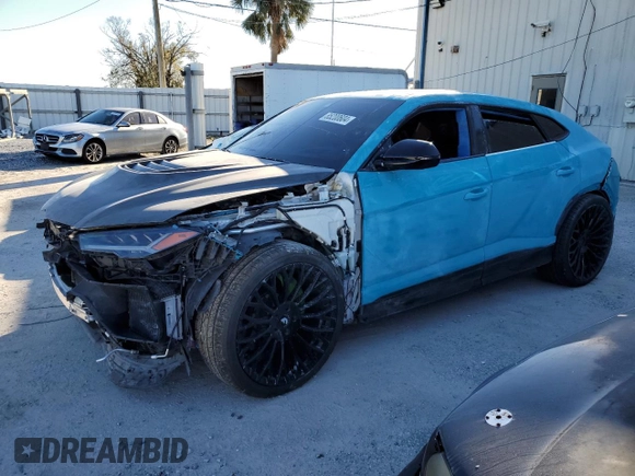 2020 Lamborghini Urus z VIN ZPBUA1ZL9LLA07459, wystawiony jako Copart lot #85200604 z przebiegiem 49 841 mil mil oraz Szkody całkowita. Historia ofert i sprzedaży dostępna na DreamBid. Obrazek 1.