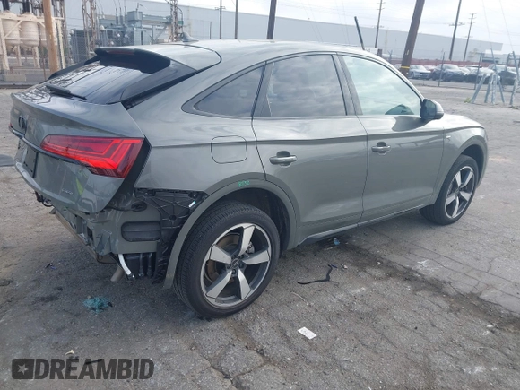 2023 Audi Q5 Sportback S line Premium Plus with VIN WA15AAFY2P2186641, listed as a IAAI auction lot 42111269 with 33,705 mi miles and . Bid and sale history available at DreamBid. Image 4.