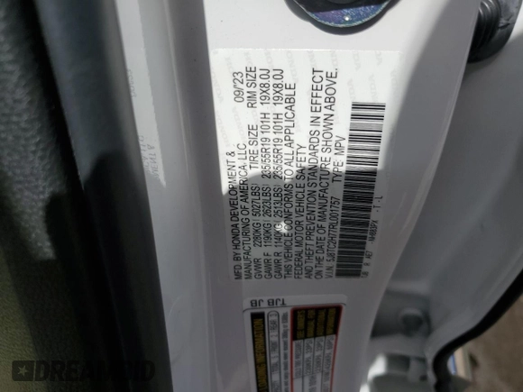 2024 Acura RDX w/Advance Package with VIN 5J8TC2H77RL001757, listed as a Copart auction lot 78311804 with 2,098 mi miles and Non Repairable. Bid and sale history available at carsss.com. Image 14.