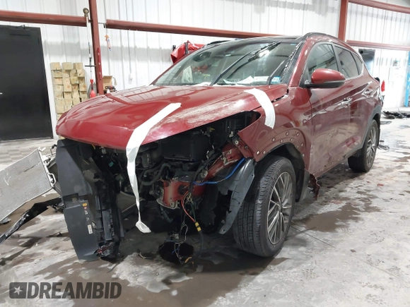 2019 Hyundai Tucson Ultimate with VIN KM8J3CAL2KU005486, listed as a IAAI auction lot 41605303 with 4,033 mi miles. Bid and sale history available at carsss.com. Image 17.