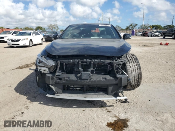 2020 Infiniti Q60 Luxe with VIN JN1EV7EK5LM340240, listed as a Copart auction lot 43447795 with 15,198 mi miles and Salvage Title. Bid and sale history available at carsss.com. Image 5.
