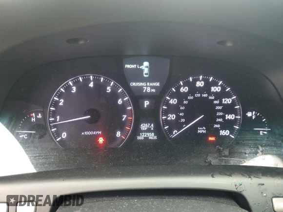 2008 Lexus LS 460 with VIN JTHBL46F185071661, listed as a Copart auction lot 57762175 with 122,958 mi miles and Clean title. Bid and sale history available at DreamBid. Image 9.